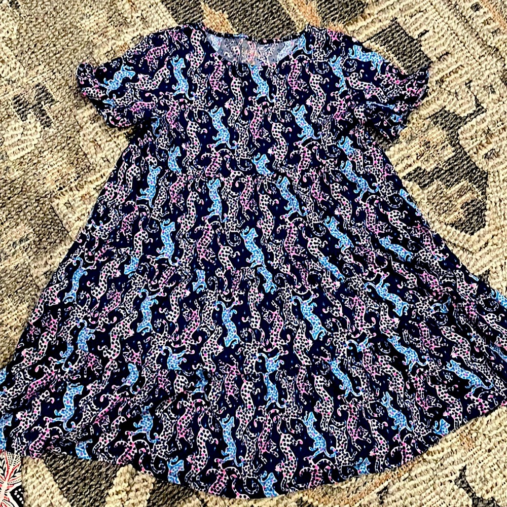 Lilly Pulitzer Kids Dress - Navy and Pink Pattern